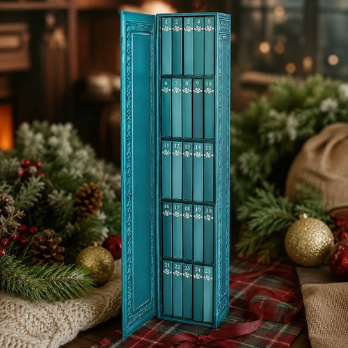 25-Day Mini Book Ornament Advent Calendar for Book Lovers, 25 Mini Book Christmas Countdown Decorations