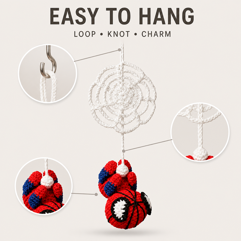 Handmade Crochet Spider Charm – A Playful Touch for Every Journey
