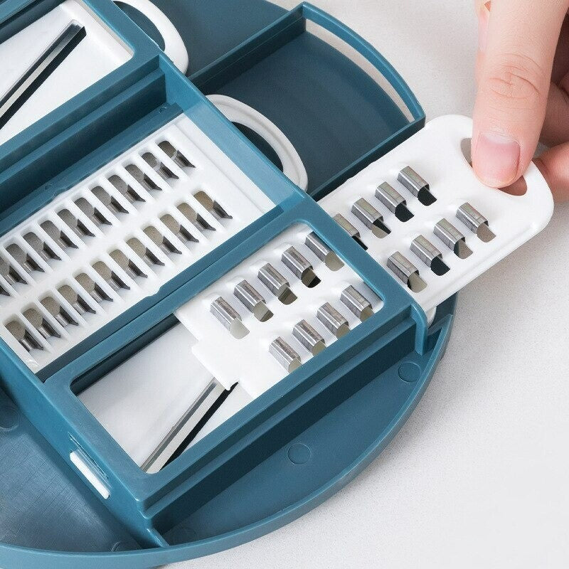 12-in-1 Manual Vegetable Chopper & Dicer Set – Multi-Function Food Cutter with Grater for Carrots, Potatoes & More