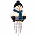 LED Snowman Icicle Christmas Railing Light – Outdoor Hanging Fence Decoration with Glowing Icicle Lights for Porch, Balcony & Garden