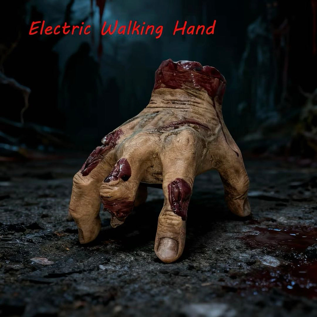 Electric Walking Zombie Hand – Halloween Motion Activated Crawling Hand Prank Toy with Sound, Realistic Latex Horror Decoration