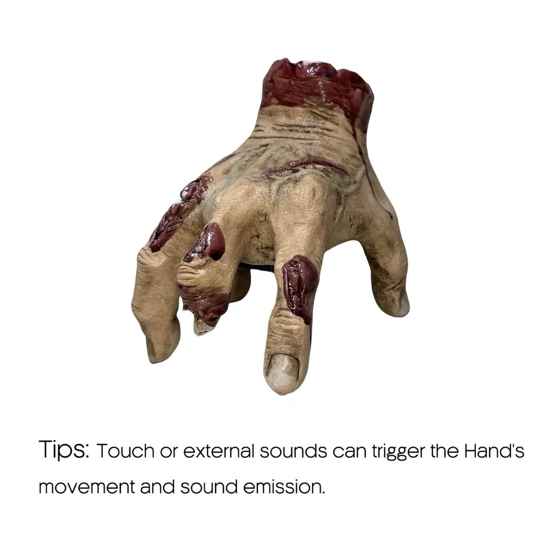 Electric Walking Zombie Hand – Halloween Motion Activated Crawling Hand Prank Toy with Sound, Realistic Latex Horror Decoration