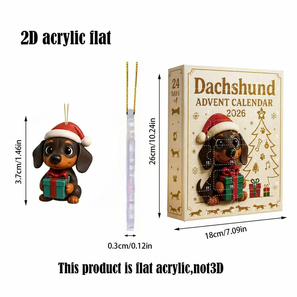 24-Day Christmas Pet Ornament Advent Calendar – Cat & Dachshund