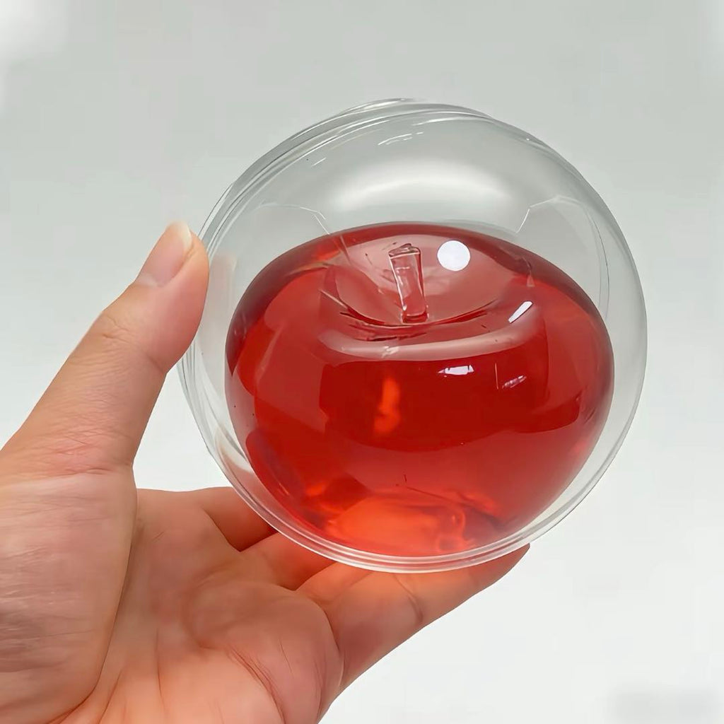 Transparent Candy Apple Squishy Stress Toy – Crystal Clear Slow Rising Squeeze Fidget | Soft Sensory Desk Toy