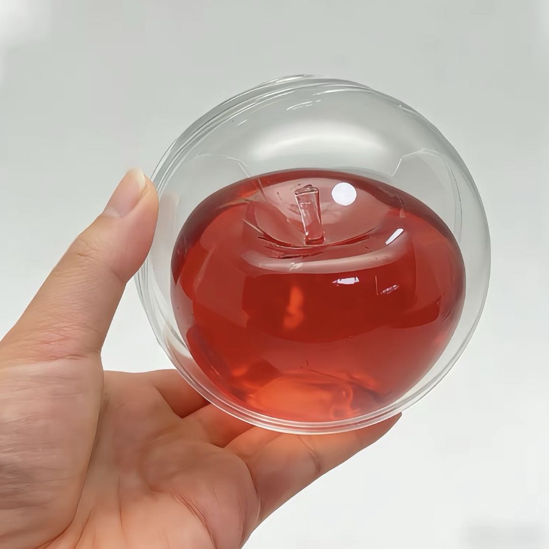 Transparent Candy Apple Squishy Stress Toy – Crystal Clear Slow Rising Squeeze Fidget | Soft Sensory Desk Toy