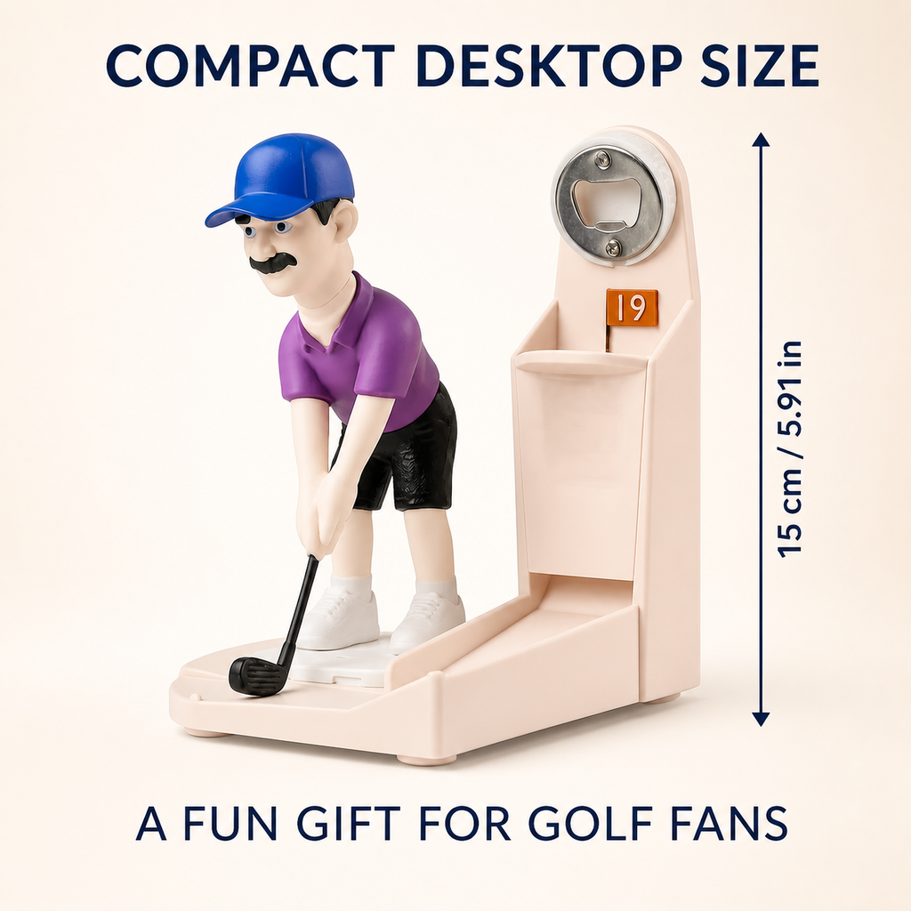 Golf Figurine Bottle Opener – Fun Bar Décor & Golfer Gift