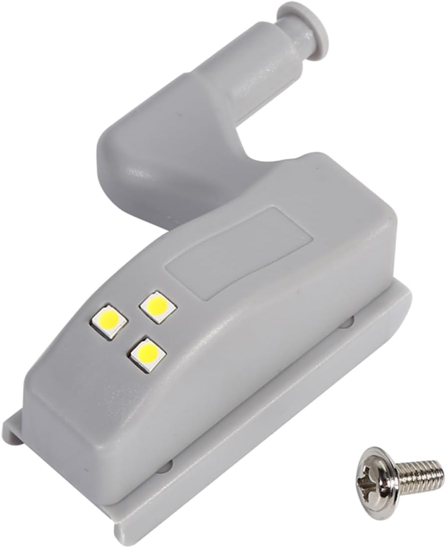 Universal LED Cabinet Hinge Light with Automatic Sensor, Battery Powered Cupboard Closet Hinge Lamp, Easy Install, 3 LED, Available in 1PC / 2PCS / 5PCS
