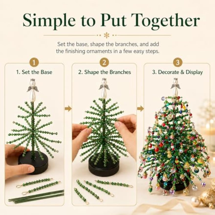 Create Your Own Christmas Magic | DIY Beaded Christmas Tree Craft Kit 🎄✨