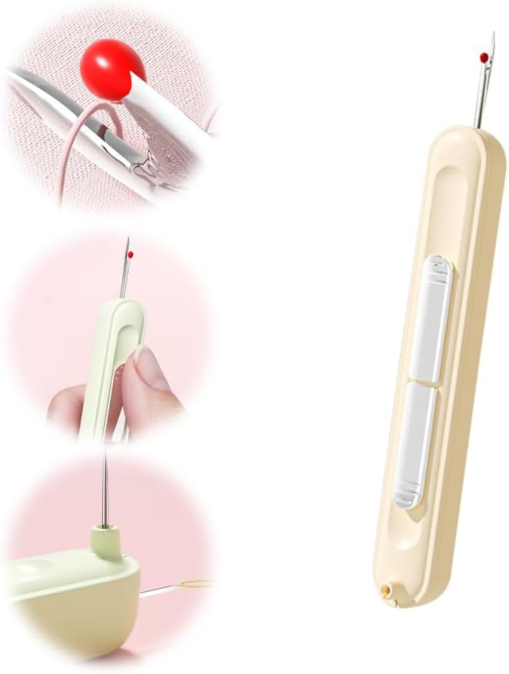 2 in 1 Needle Threader Seam Ripper, Stretchable Seam Rippers for Sewing, Thread Remover Tool for Hand Sewing, Knitting, Cross Stitch, Embroidery and Thread Removal