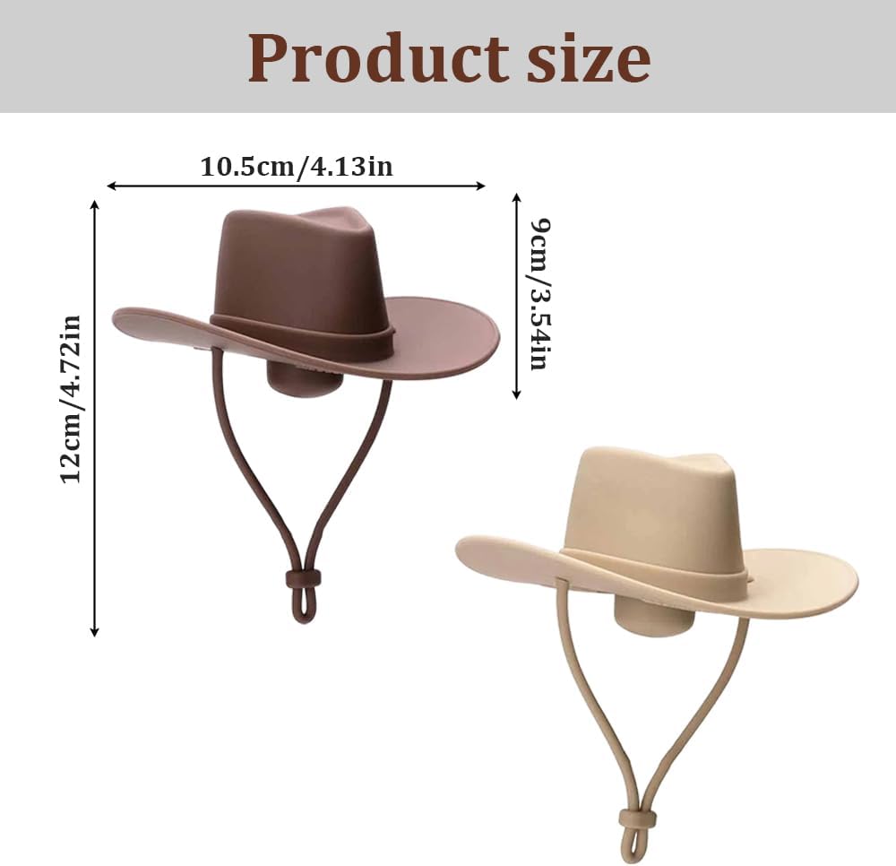 Cowboy Hat Silicone Wine Bottle Stopper – Reusable Leakproof Wine Bottle Seal (1PC / 2PCS)
