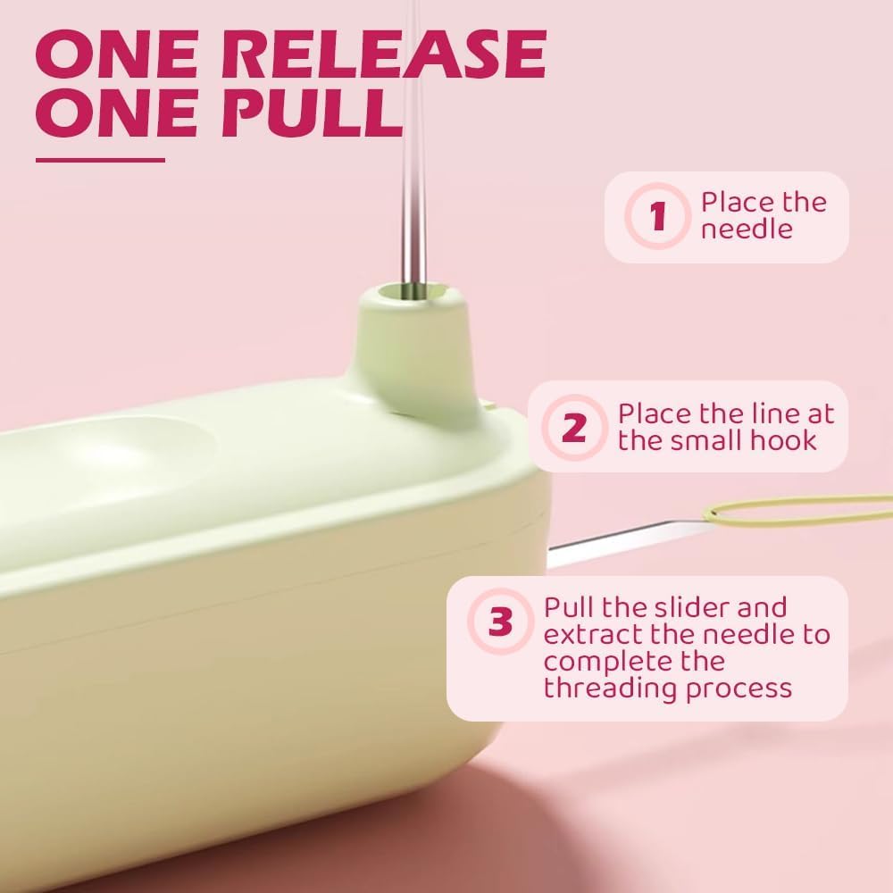 2 in 1 Needle Threader Seam Ripper, Stretchable Seam Rippers for Sewing, Thread Remover Tool for Hand Sewing, Knitting, Cross Stitch, Embroidery and Thread Removal