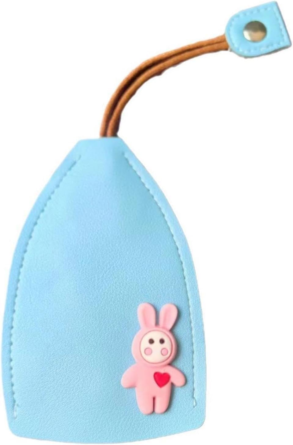 Retractable Leather Key Holder Pouch for Women – Pull-Out Car Key Organizer Case with Keychain, Compact House Key Wallet