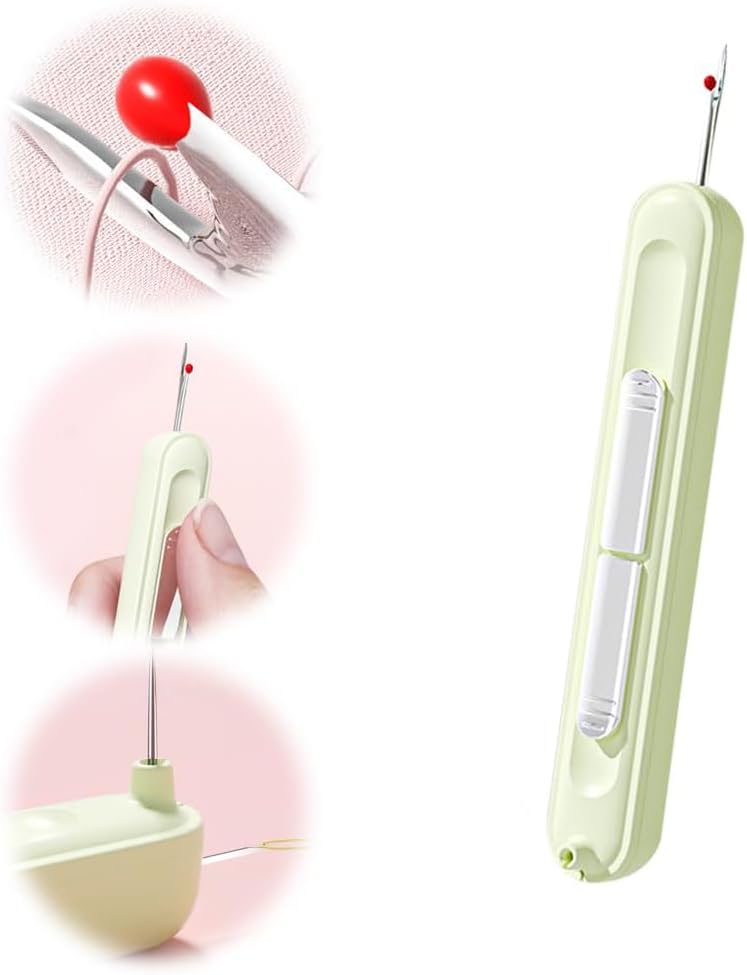 2 in 1 Needle Threader Seam Ripper, Stretchable Seam Rippers for Sewing, Thread Remover Tool for Hand Sewing, Knitting, Cross Stitch, Embroidery and Thread Removal