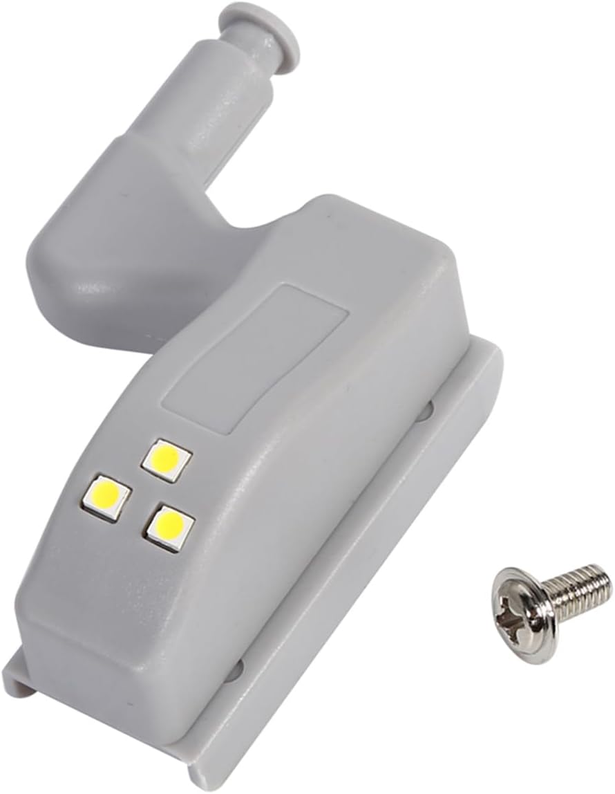 Universal LED Cabinet Hinge Light with Automatic Sensor, Battery Powered Cupboard Closet Hinge Lamp, Easy Install, 3 LED, Available in 1PC / 2PCS / 5PCS