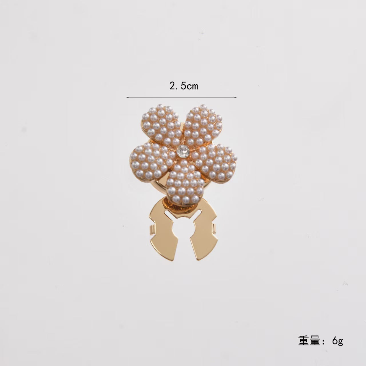 Decorative Flower Cufflinks Clip Rhinestone Men Women Casual Clothing Decoration Cuffs