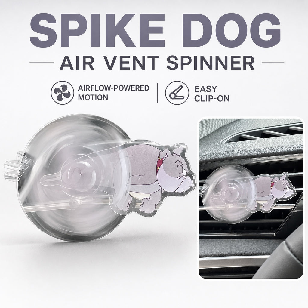 Cartoon Cat Mouse Dog Car Air Vent Spinner Acrylic Rotating Ornament Clip Cute Auto Interior Decoration