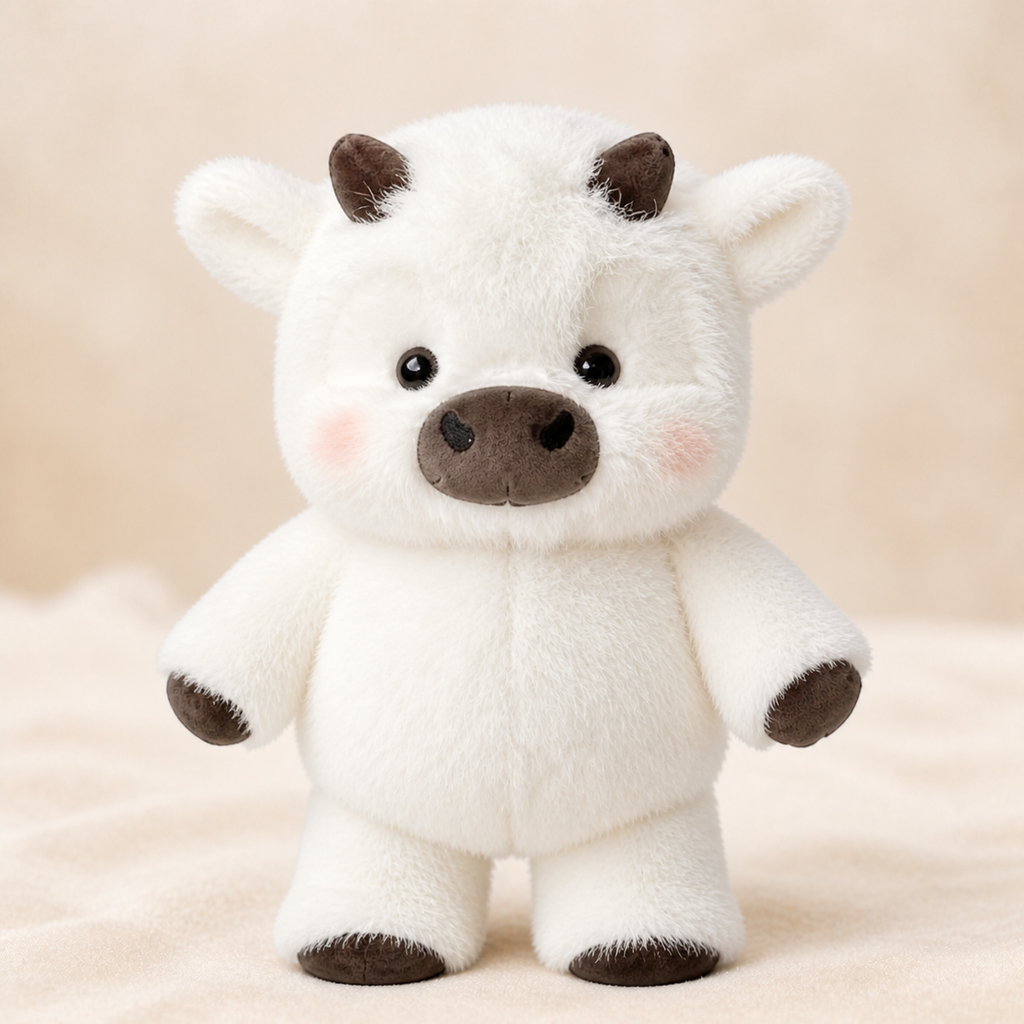 Cute Cow Plush Toy – Soft 20cm Farm Animal Stuffed Toy for Bedroom, Office & Gifts