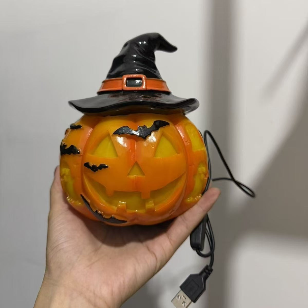 Halloween USB LED Table Lamp – Ghost Pumpkin, Stained Glass & Jack-o'-Lantern Decorative Night Light for Desk, Shelf & Home Décor