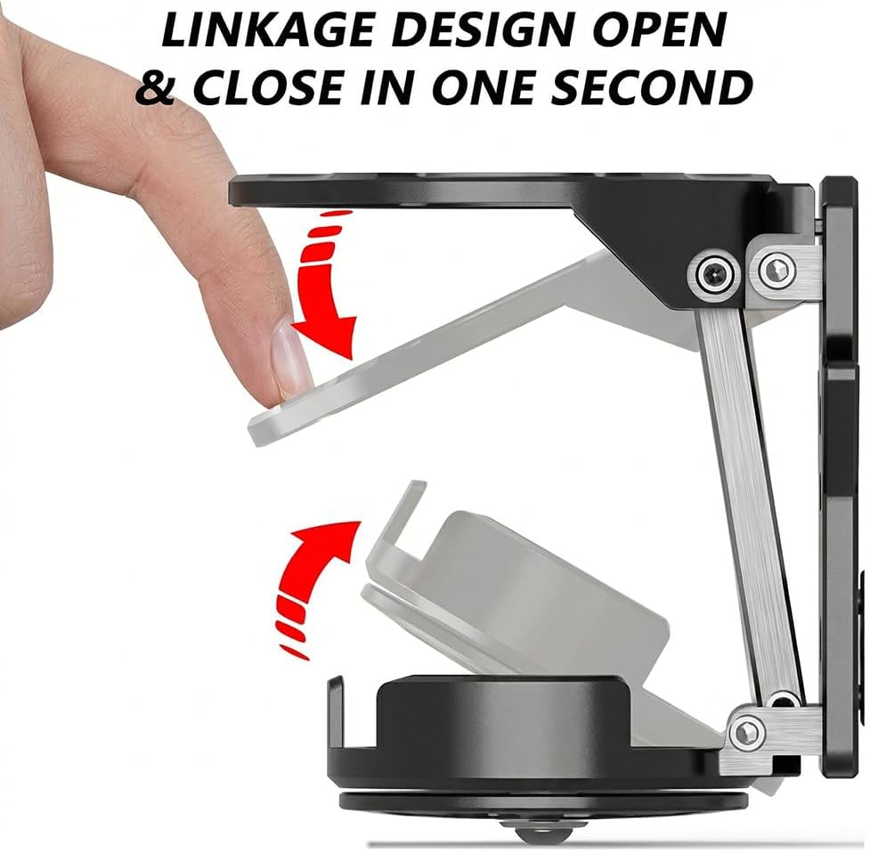 Foldable Motorcycle Cup Holder – Drill-Free Handlebar Drink Holder for Water Bottles, Coffee Cups & Beverage Cans
