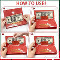 Christmas Money Gift Envelope with 6 Cash Pockets – Foldable Holiday Cash Holder for Gift Cards, Christmas Money Gift & Surprise Reveal