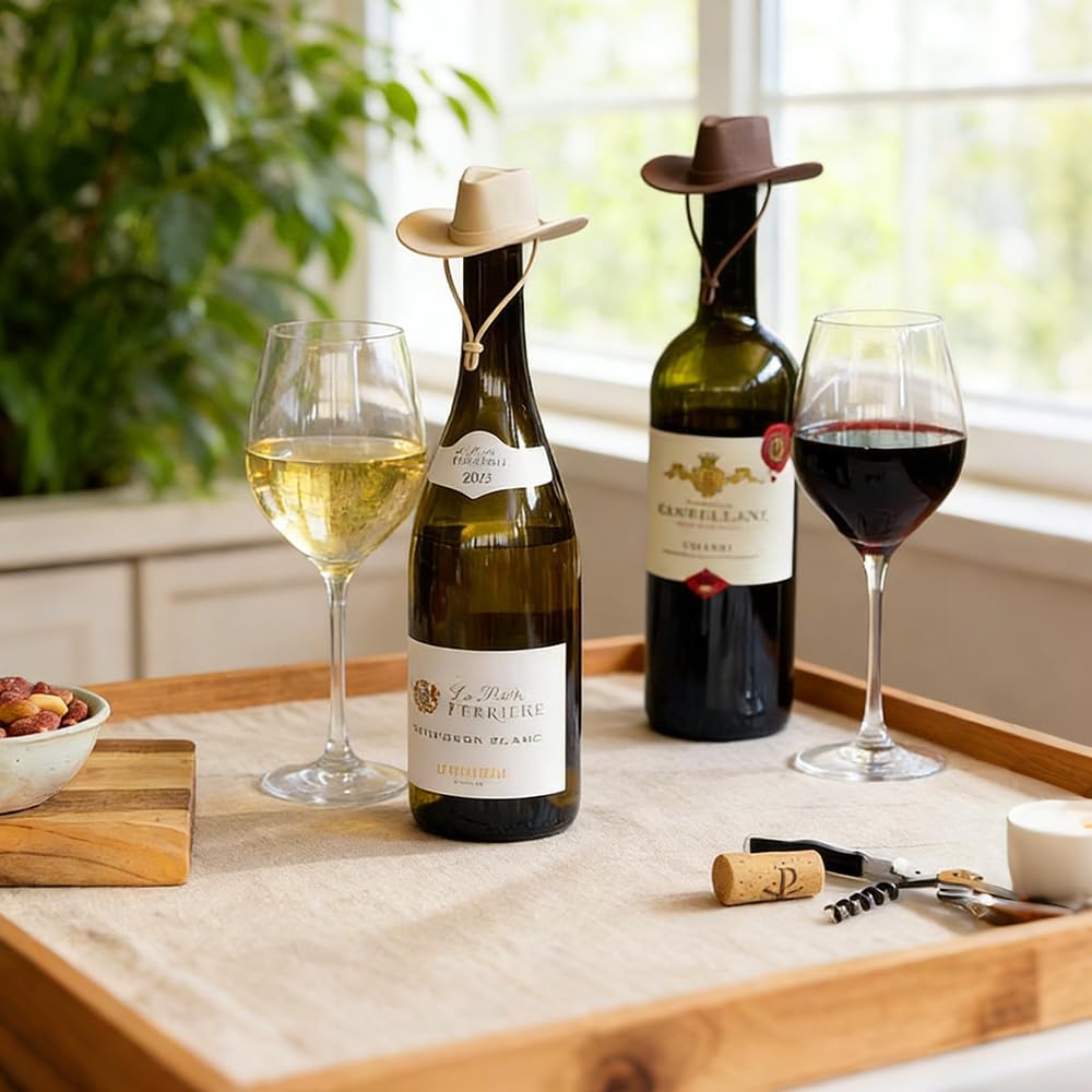 Cowboy Hat Silicone Wine Bottle Stopper – Reusable Leakproof Wine Bottle Seal (1PC / 2PCS)