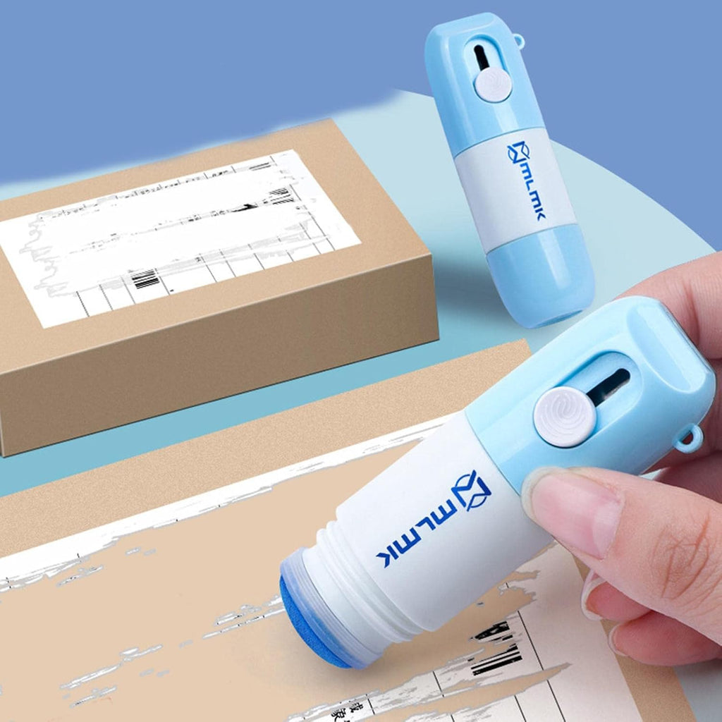 2-in-1 Privacy Correction Fluid with Package Opener – Identity Protection Pen for Covering Personal Information on Mail, Shipping Labels & Documents