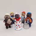Cute Mouse Resin Figurine – 5 Pieces Hand-Painted Woodland Animal Mini Statues for Home Shelf & Desk Decor
