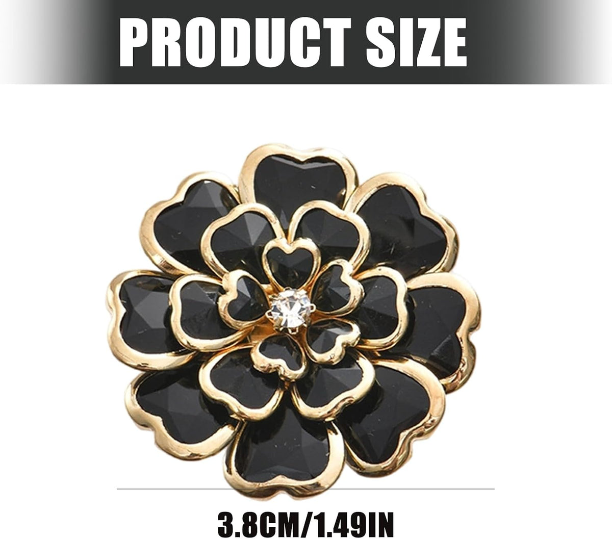 Decorative Flower Cufflinks Clip Rhinestone Men Women Casual Clothing Decoration Cuffs
