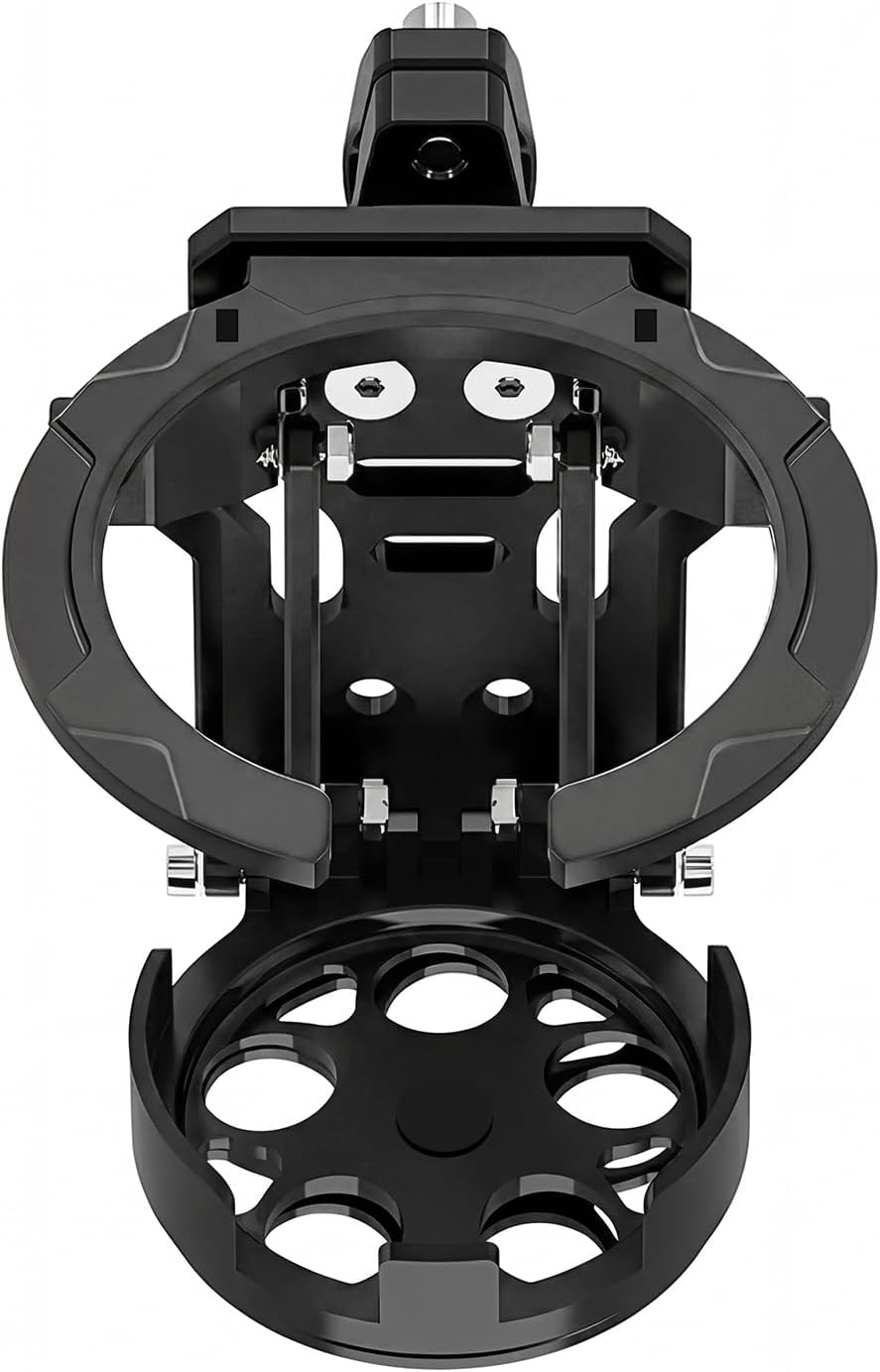 Foldable Motorcycle Cup Holder – Drill-Free Handlebar Drink Holder for Water Bottles, Coffee Cups & Beverage Cans