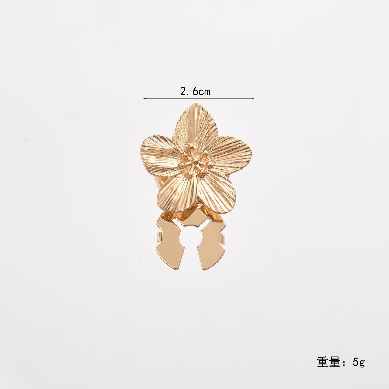 Decorative Flower Cufflinks Clip Rhinestone Men Women Casual Clothing Decoration Cuffs