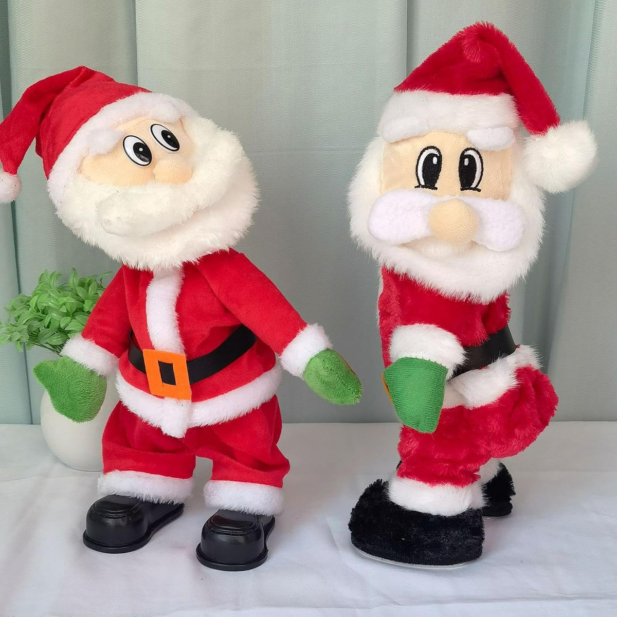 Animated Dancing Santa Plush Toy – Singing & Hip-Swinging Christmas Decoration, Funny Musical Santa for Holiday Parties & Home Decor