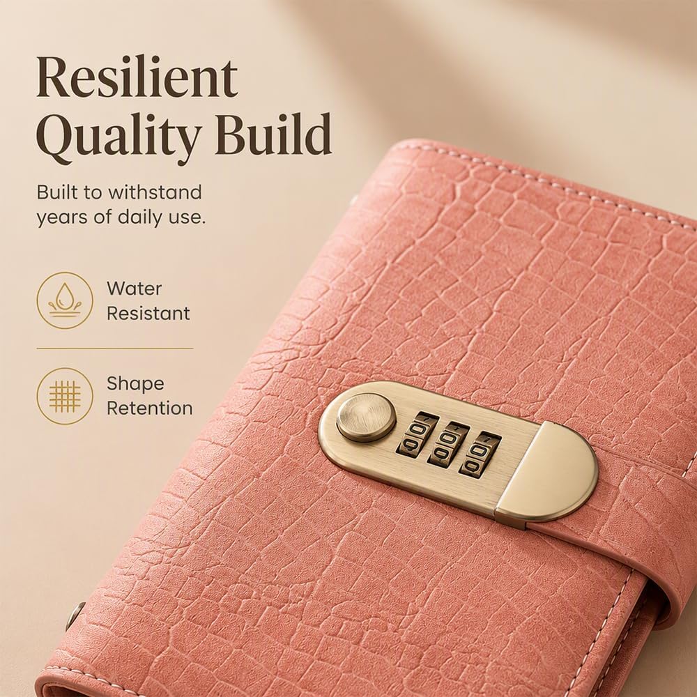 100 Envelope Savings Challenge Binder with Password Lock – Cash Budget Planner with 100 Pockets for Money Saving & Budgeting