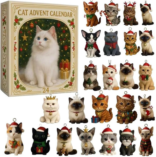 24-Day Christmas Pet Ornament Advent Calendar – Cat & Dachshund