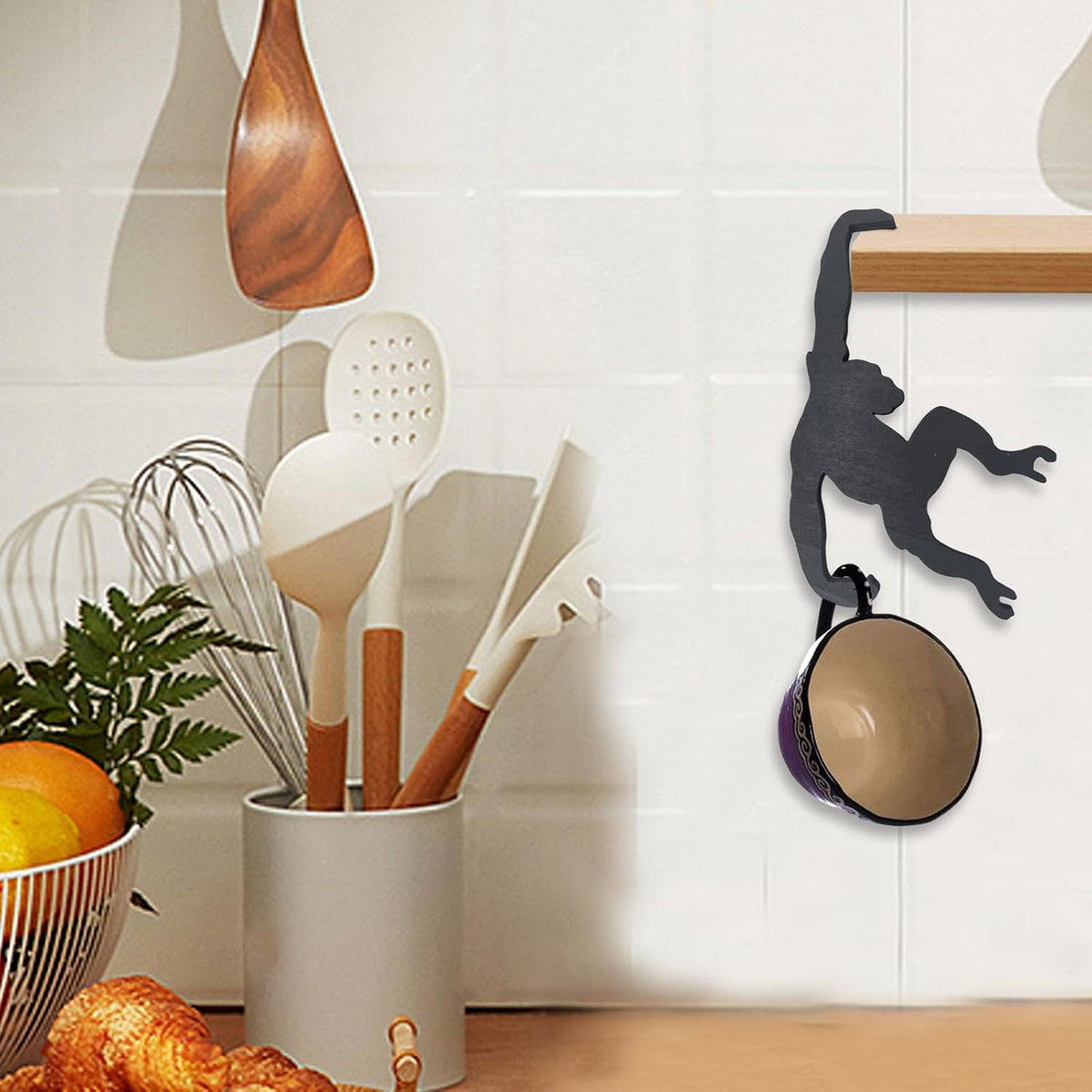 Funny Gorilla Banana Hanger | 3D Printed Monkey Hook Kitchen Storage Decor Gift