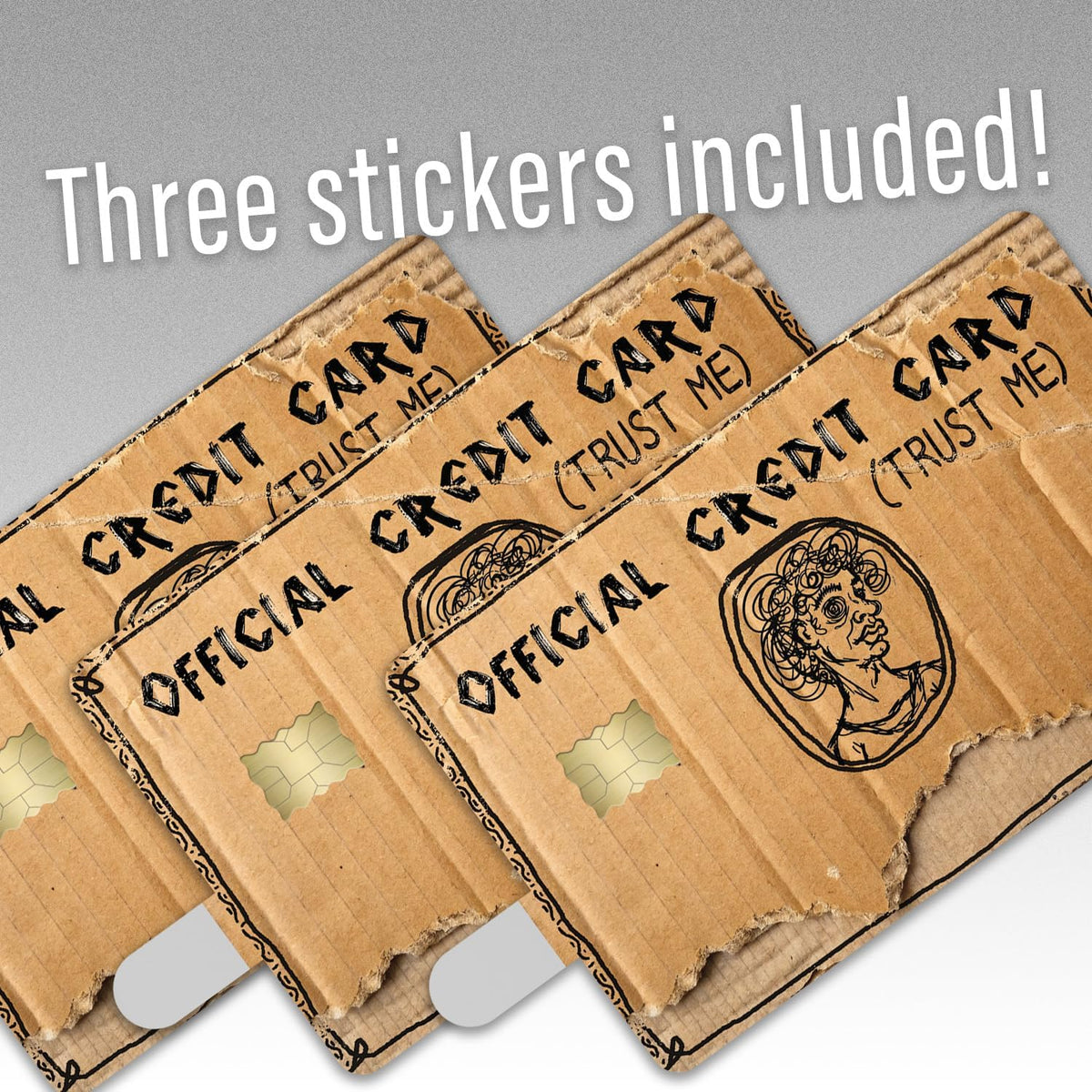 10 Pack Funny Credit Card Skins, Weird Cardboard “Trust Me” Design, Novelty Debit & Credit Card Sticker Covers