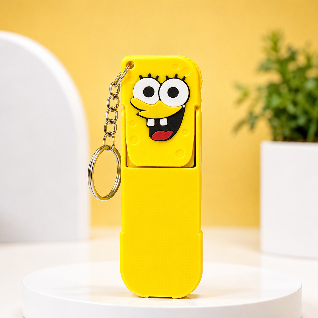 3D-Printed Sponge & Starfish Keychain Phone Stand (3pcs)