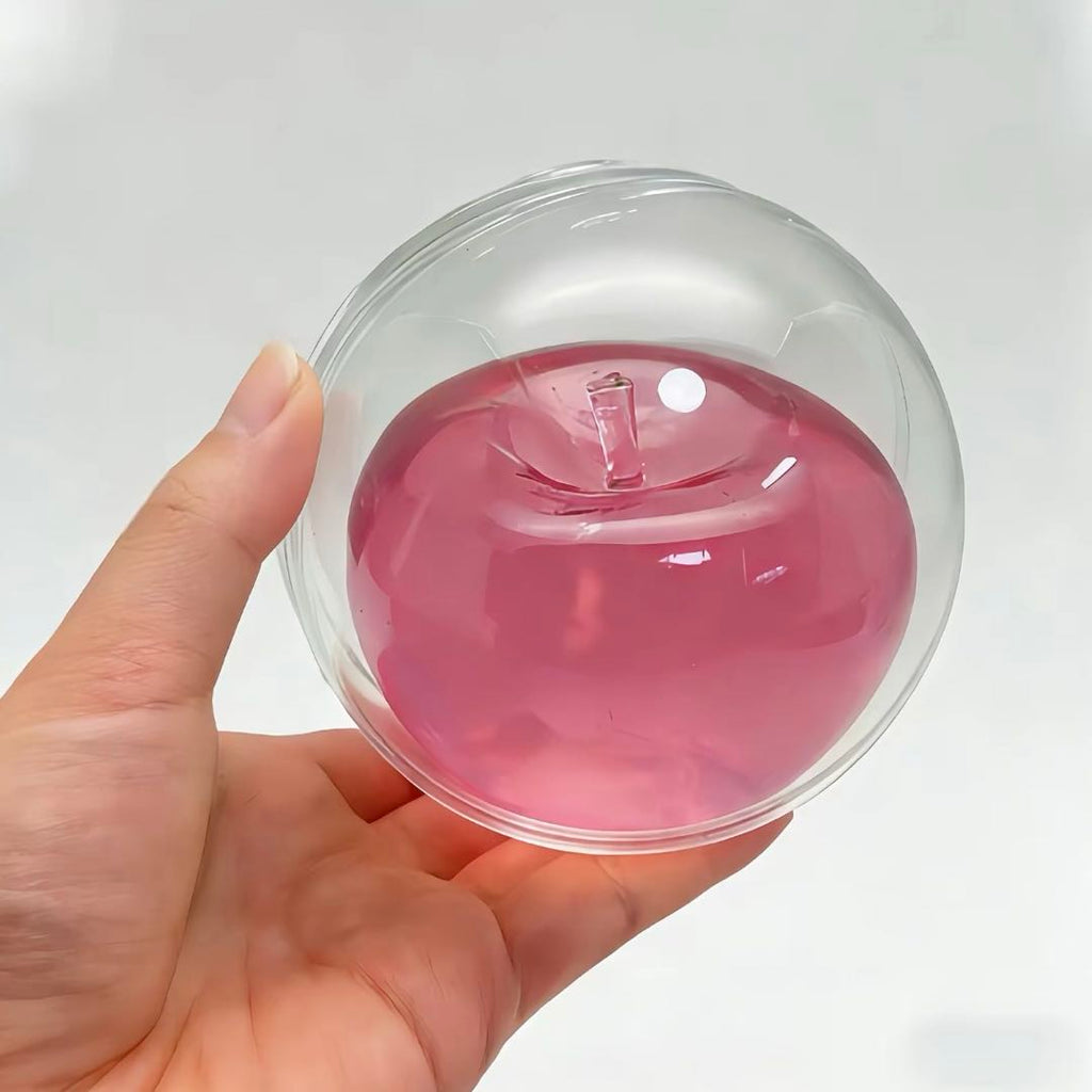 Transparent Candy Apple Squishy Stress Toy – Crystal Clear Slow Rising Squeeze Fidget | Soft Sensory Desk Toy