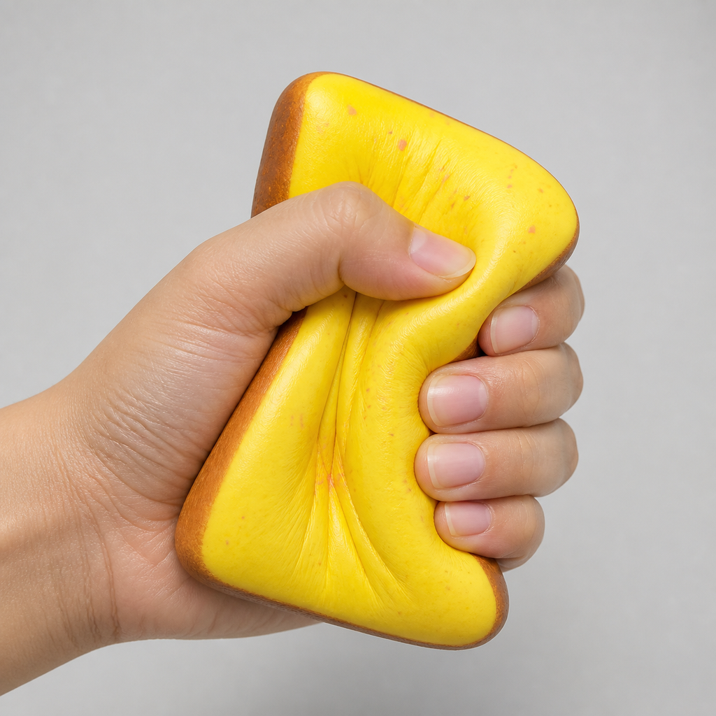 Slow-Rising Butter Toast Squishy – Squeeze, Relax & Enjoy!
