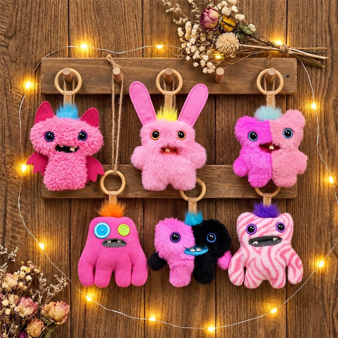 Baby Pinkles Plush Blind Box Keychain – Surprise Mystery Bag Charm Collectible Monster Plush Pendant