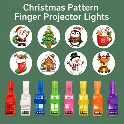 Halloween LED Finger Lights for Kids – 6/9/12 Set Flashing Finger Beam Lights for Trick or Treat, Party Favors & Classroom Rewards