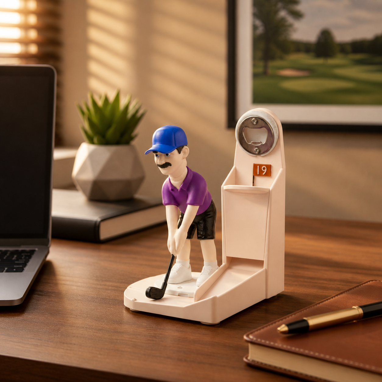 Golf Figurine Bottle Opener – Fun Bar Décor & Golfer Gift