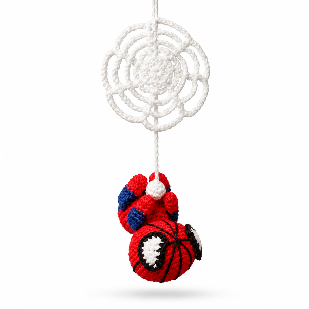 Handmade Crochet Spider Charm – A Playful Touch for Every Journey