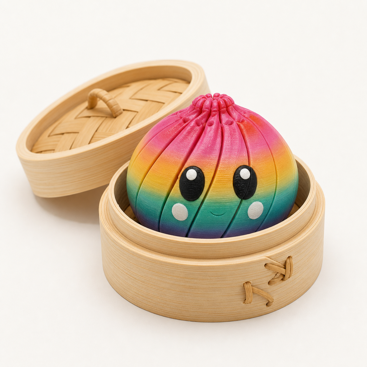 Giant Glitter Dumpling Squishy Toy with Steamer Box, Jumbo Sensory Fidget Stress Relief Gift