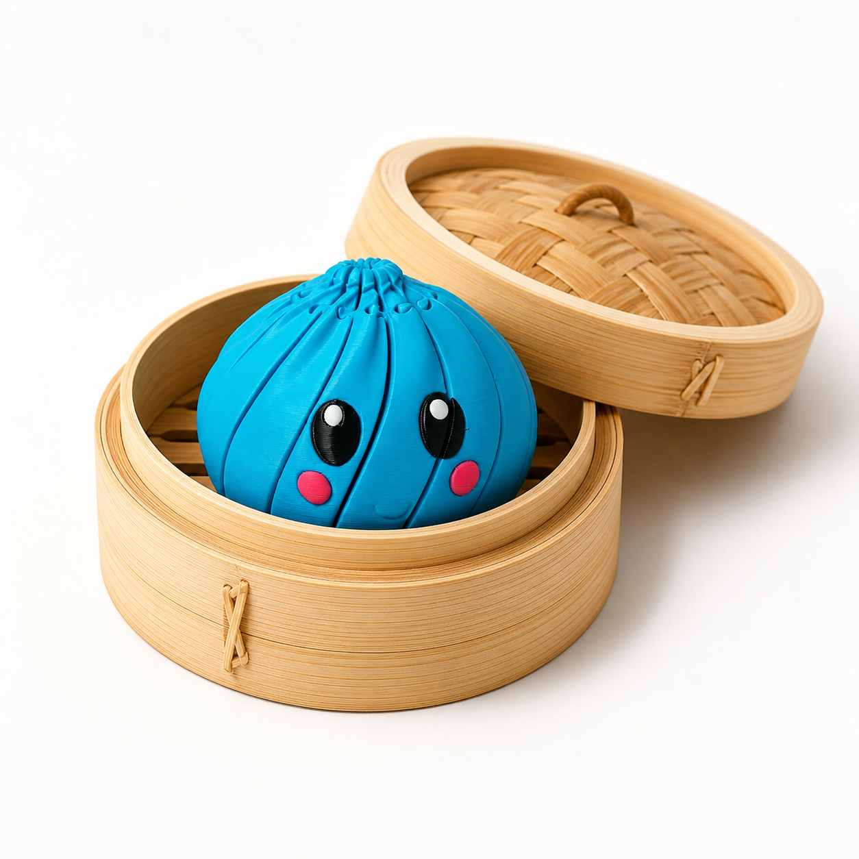Giant Glitter Dumpling Squishy Toy with Steamer Box, Jumbo Sensory Fidget Stress Relief Gift