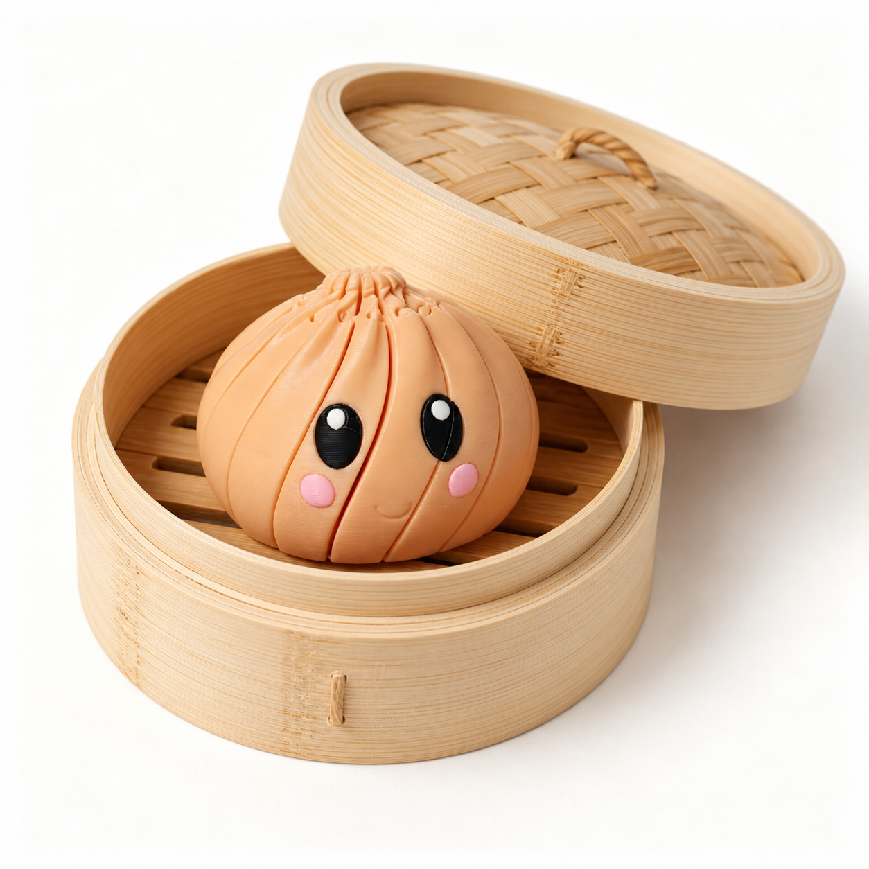 Giant Glitter Dumpling Squishy Toy with Steamer Box, Jumbo Sensory Fidget Stress Relief Gift
