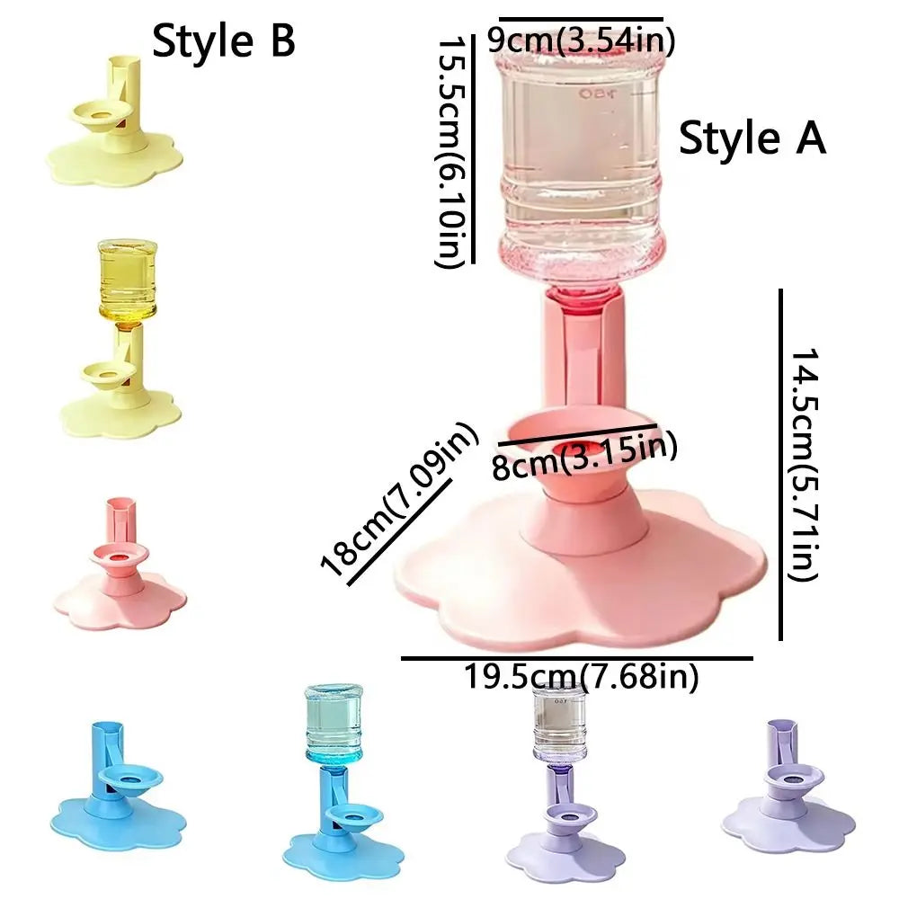 Adjustable Height Gravity Pet Water Dispenser – 640ml Automatic Water Bowl with Stable Anti-Tip Base for Cats & Small Dogs