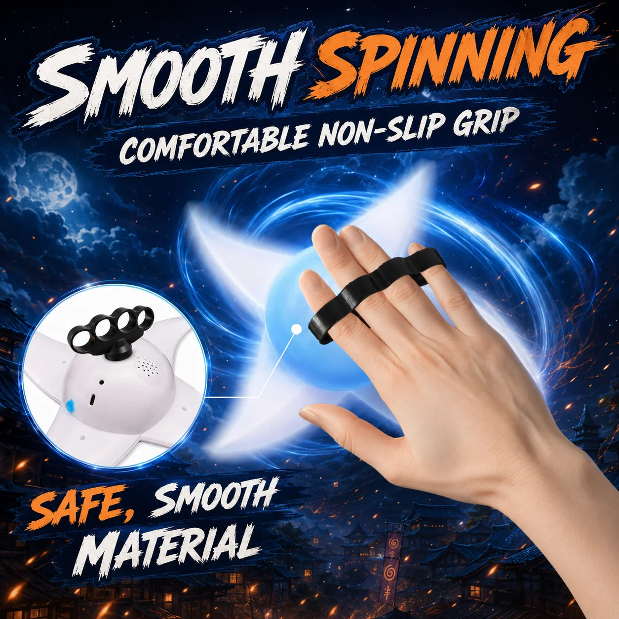 Ninja Spiral Light Sword Toy | 7 Color LED Rotating Blade Cosplay Prop | Anime Inspired Glow Weapon