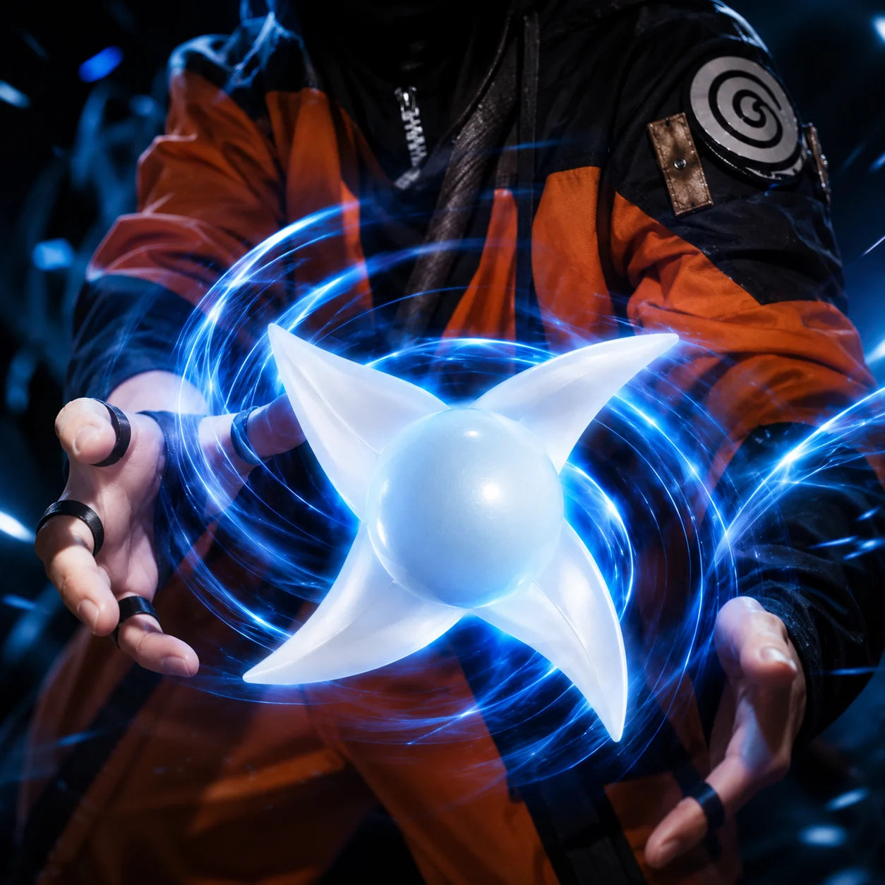 Ninja Spiral Light Sword Toy | 7 Color LED Rotating Blade Cosplay Prop | Anime Inspired Glow Weapon