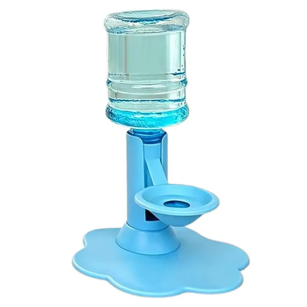 Adjustable Height Gravity Pet Water Dispenser – 640ml Automatic Water Bowl with Stable Anti-Tip Base for Cats & Small Dogs