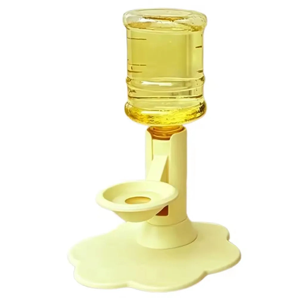Adjustable Height Gravity Pet Water Dispenser – 640ml Automatic Water Bowl with Stable Anti-Tip Base for Cats & Small Dogs